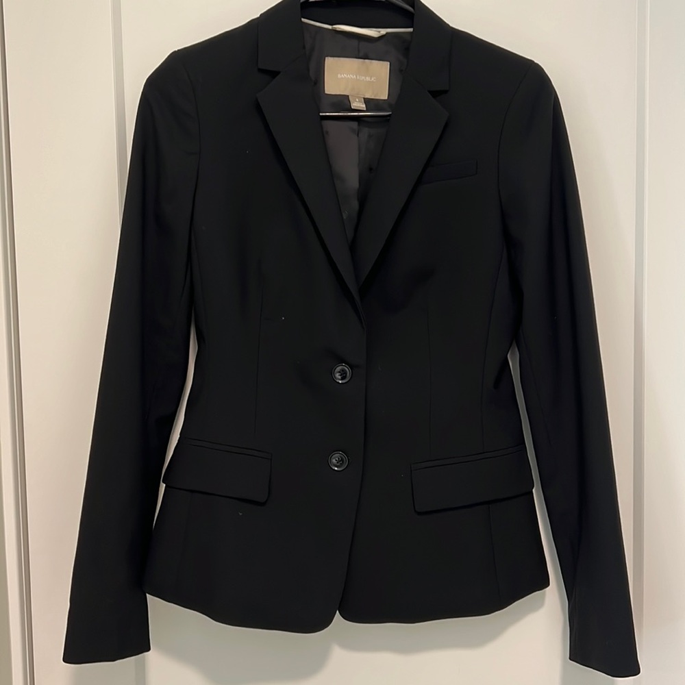 Banana Republic Black Woold Blazer Size 0